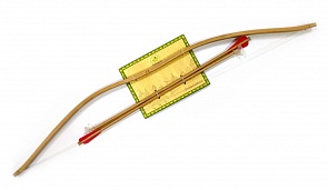 Игровой набор: деревянный лук и стрелы, ручная работа (ЯиГрушка, 7305st)